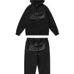 New Shooters Arch Panel Hooded Tracksuit Black